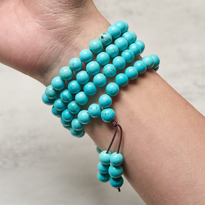 Nimara Ritual 108 Beads Turquoise Wisdom Balance Mala