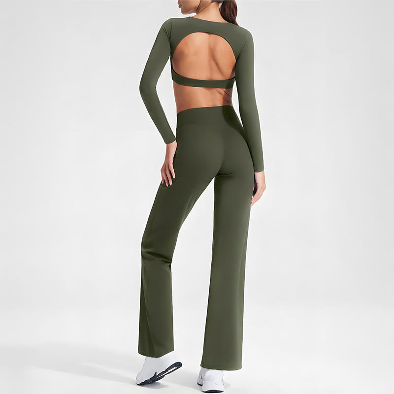 Nimara Ritual Long Sleeve Backless Bra Sports Fitness Yoga Women's Tank Top