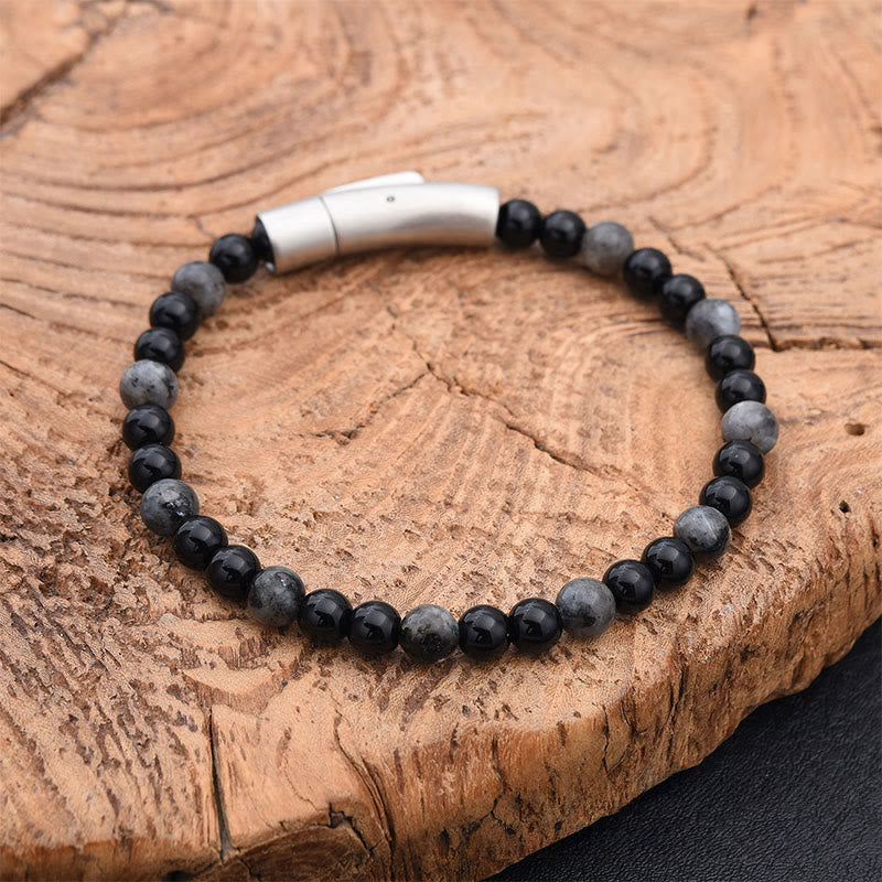 Nimara Ritual Turquoise Black Glitter Stone Tiger Eye Positive Bracelet
