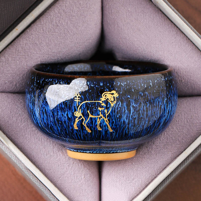 Nimara Ritual Chinese Zodiac Year Of The Horse Ceramic Teacup Kung Fu Tea Cup 135ml