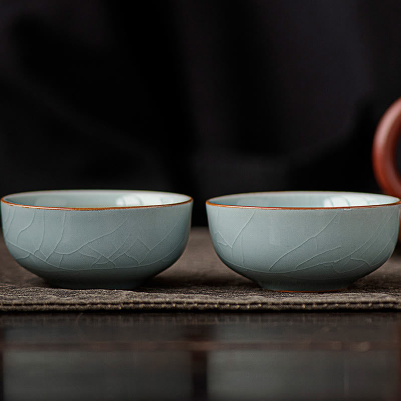 Nimara Ritual Hand Painted Koi Fish Ceramic Teacup Kung Fu Tea Cup 50ml