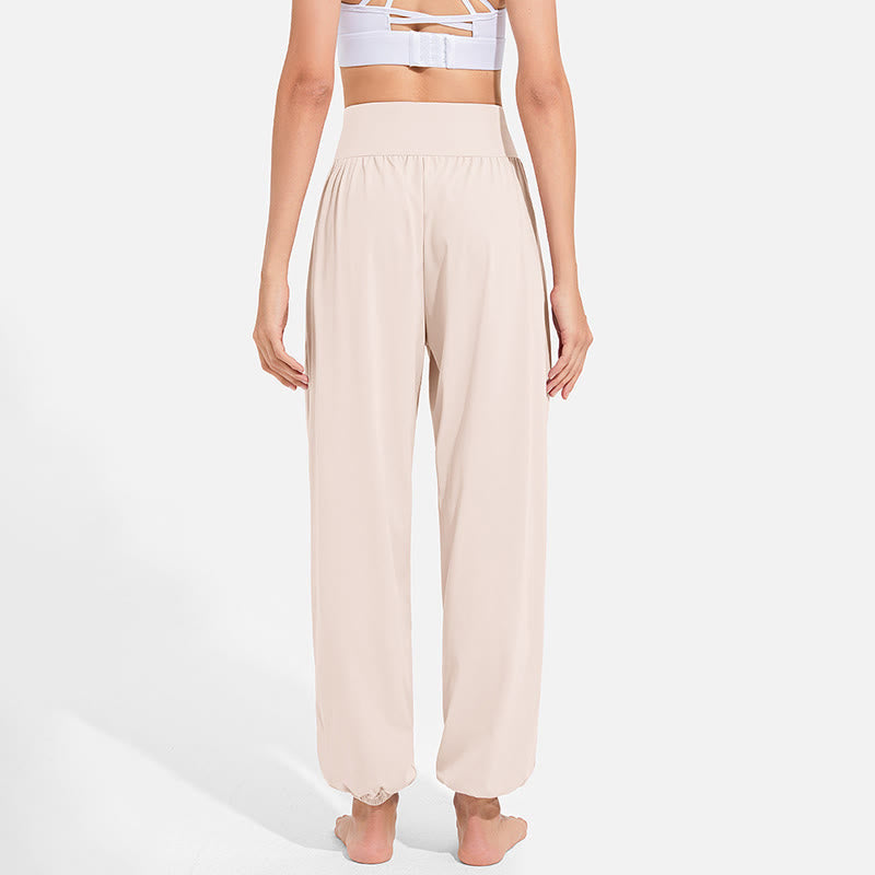 Nimara Ritual Plain Drawstring Elastic Waist Design Women's Harem Pants Sports Yoga Sweatpants With Pockets