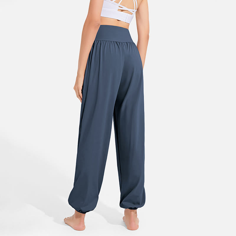 Nimara Ritual Plain Drawstring Elastic Waist Design Women's Harem Pants Sports Yoga Sweatpants With Pockets
