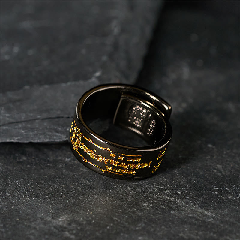 Nimara Ritual Copper Word Adjustable Balance Ring