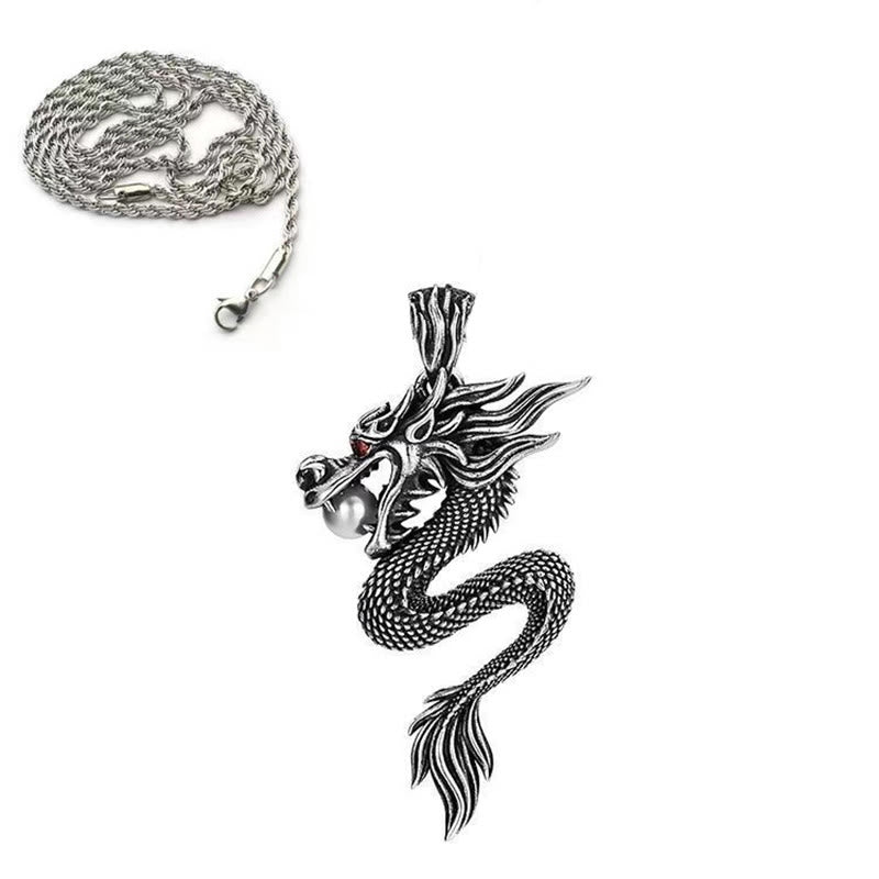 Nimara Ritual Dragon Copper Balance Luck Necklace Pendant