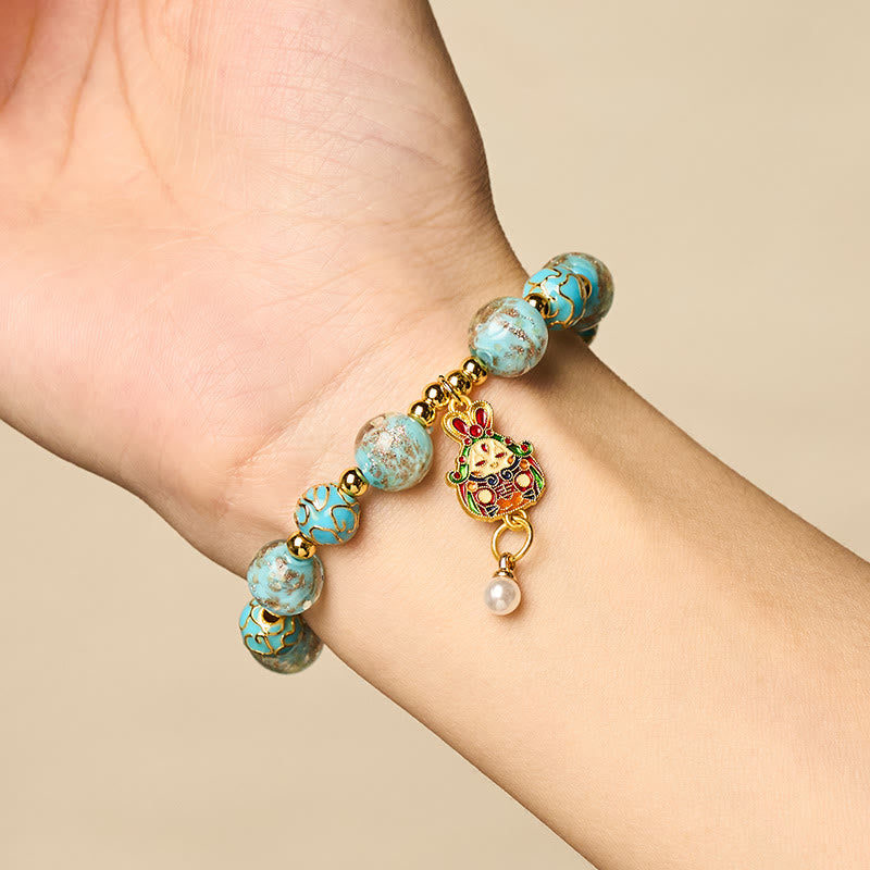 Nimara Ritual Rabbit Liuli Glass Luck Bracelet