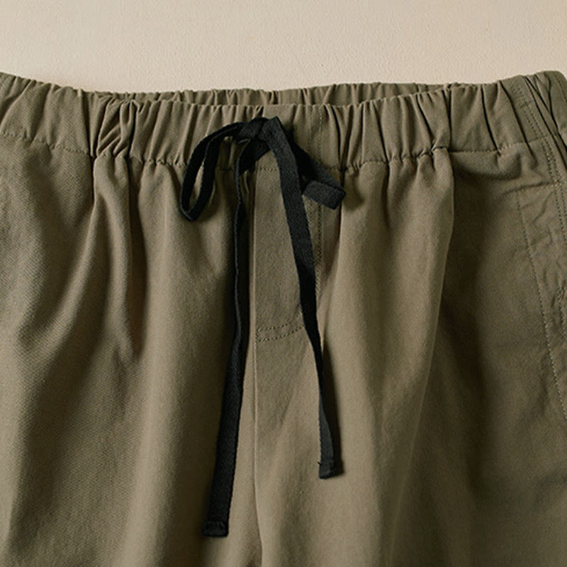 Nimara Ritual Fall Drawstring 7-8 Length Cotton Women's Cargo Pants With Pockets