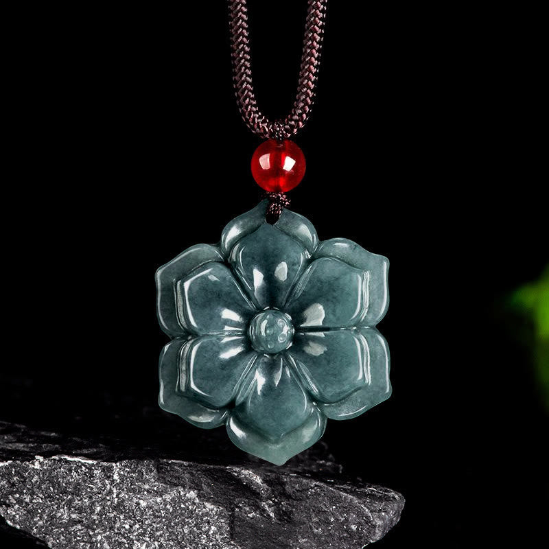 Nimara Ritual Peach Blossom Jade Prosperity Necklace Pendants
