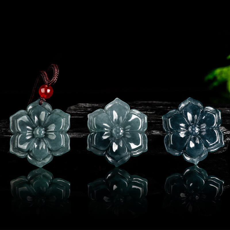 Nimara Ritual Peach Blossom Jade Prosperity Necklace Pendants