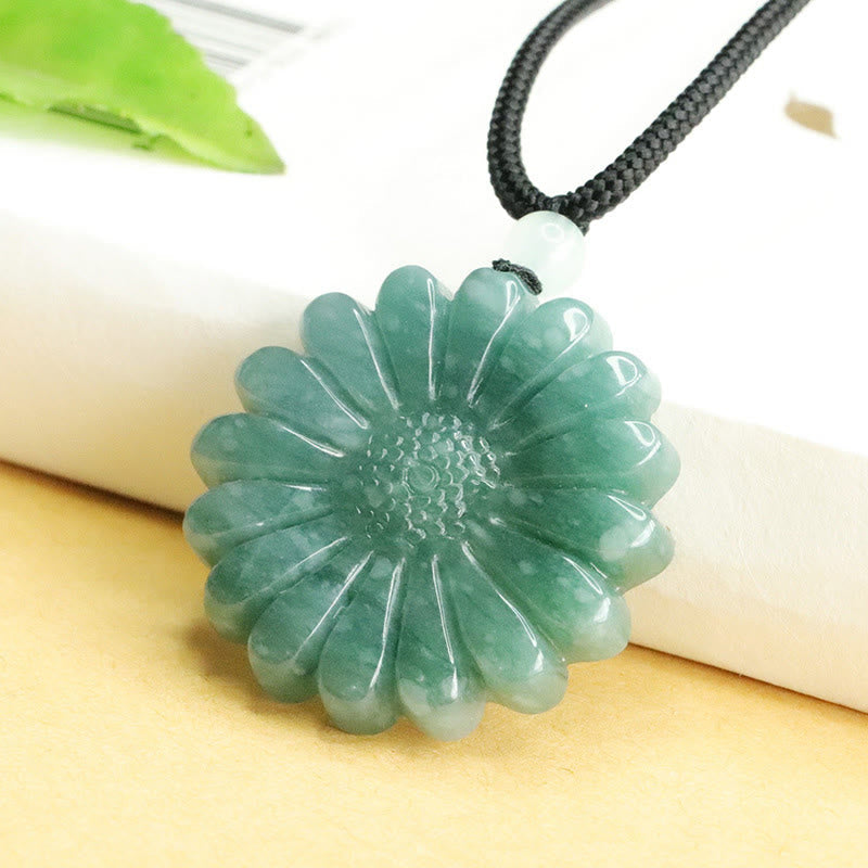 Nimara Ritual Sunflower Jade Abundance Necklace Pendants