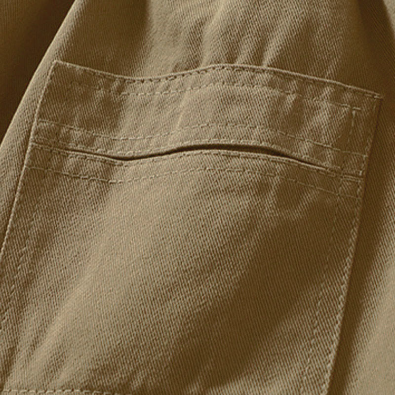 Nimara Ritual Fall Simple Lines Button Zipper Design Ankle-Length Cotton Women's Harem Pants With Pockets