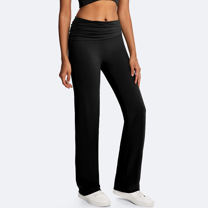 Nimara Ritual Solid Crop Halter Backless Sleeveless Top Straight Leg Pants For Sports Fitness Yoga