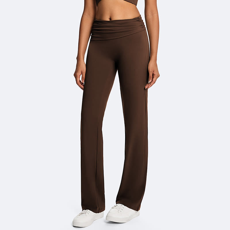 Nimara Ritual Solid Crop Halter Backless Sleeveless Top Straight Leg Pants For Sports Fitness Yoga