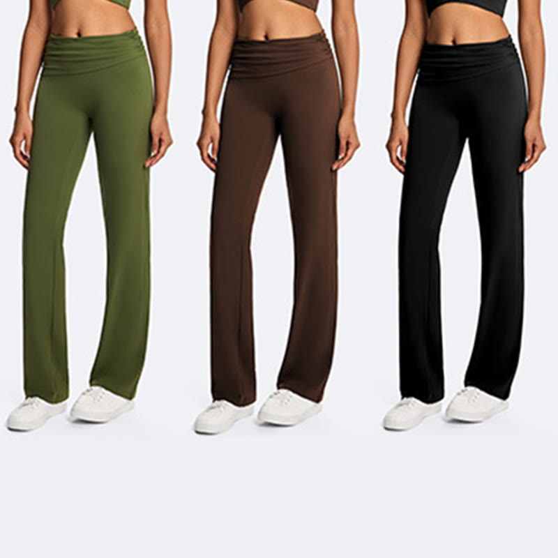 Nimara Ritual Solid Crop Halter Backless Sleeveless Top Straight Leg Pants For Sports Fitness Yoga