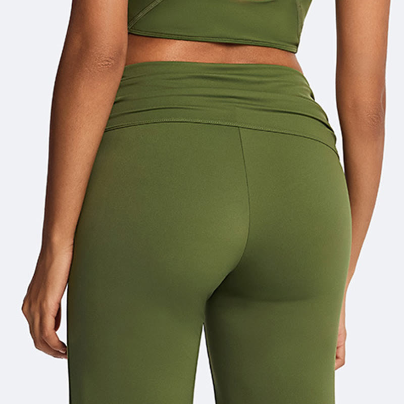 Nimara Ritual Solid Crop Halter Backless Sleeveless Top Straight Leg Pants For Sports Fitness Yoga