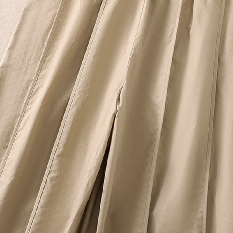 Nimara Ritual Summer Simple Pure Color High Waisted Pleated Women's Harem Pants With Pockets