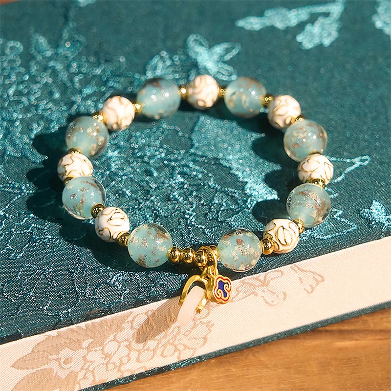 Nimara Ritual Blue Liuli Glass Blessings Bracelet