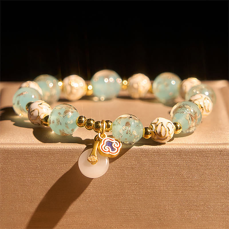 Nimara Ritual Blue Liuli Glass Blessings Bracelet