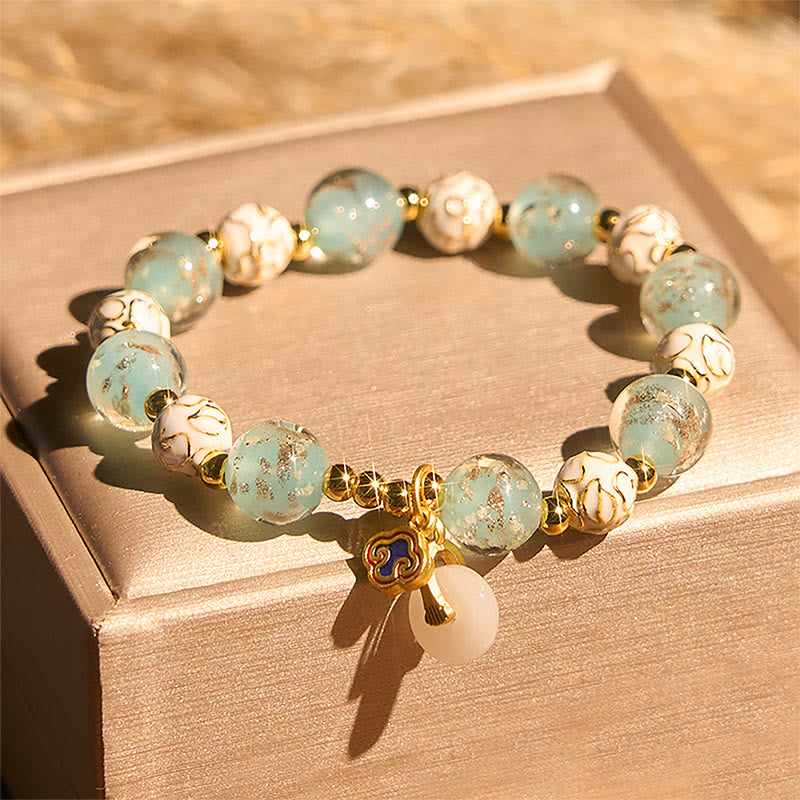 Nimara Ritual Blue Liuli Glass Blessings Bracelet