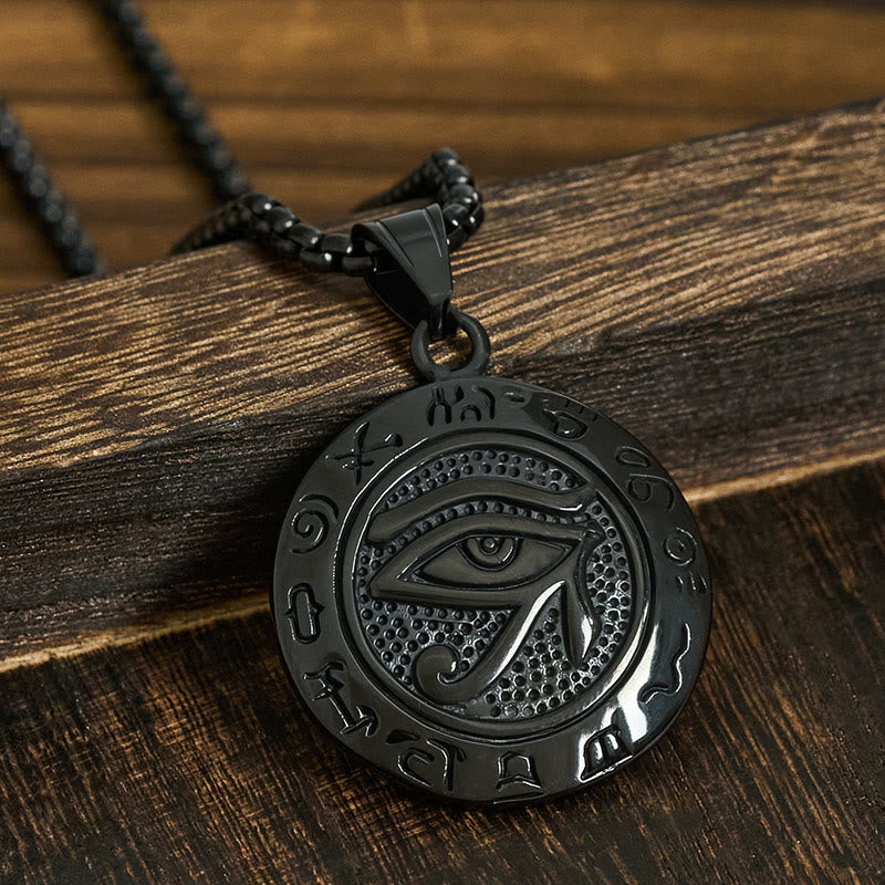 Protection and Courage Titanium Steel Evil Eye Necklace Pendants