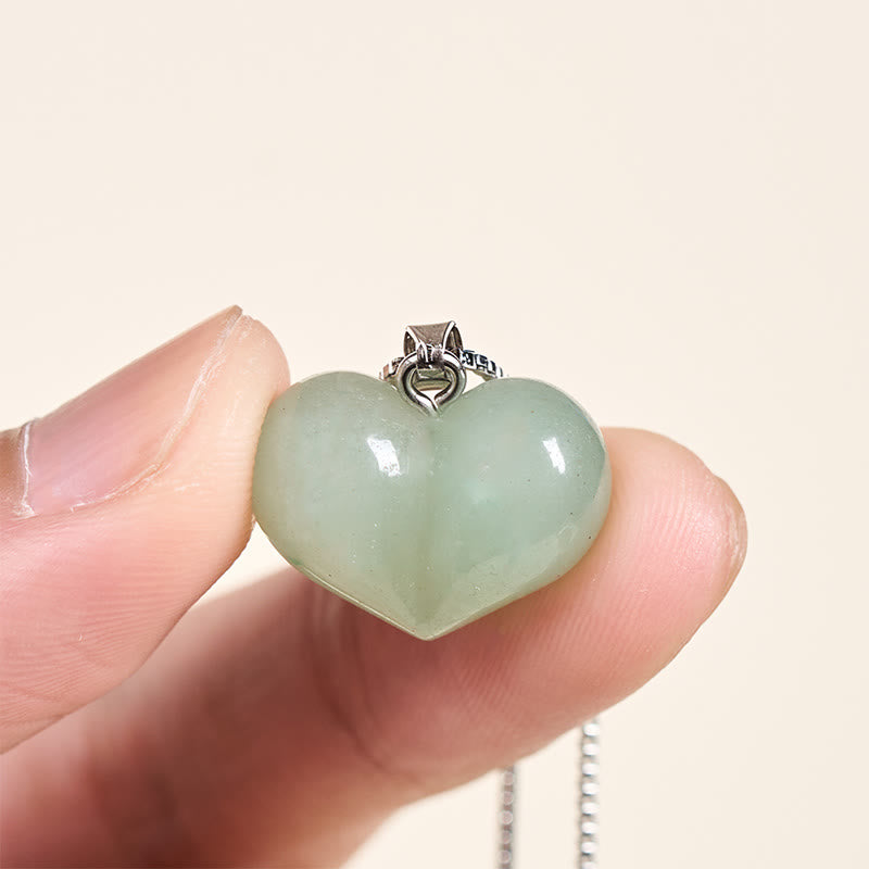 Nimara Ritual Heart Design Amethyst Topaz Pink Crystal Opal Tiger Eye White Crystal Red Jasper Amazonite Green Aventurine Black Obsidian Citrine Balance Necklace Pendant