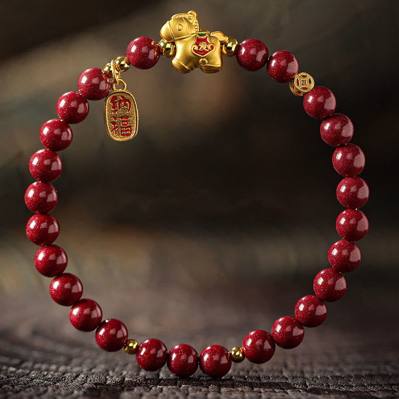 Nimara Ritual Year Of The Horse Cinnabar Blessing Bracelet