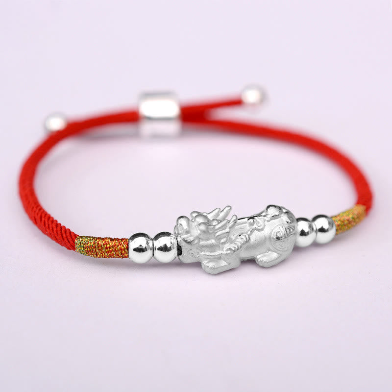 Nimara Ritual 24K Gold-Plated PiXiu Luck Red String Bracelet