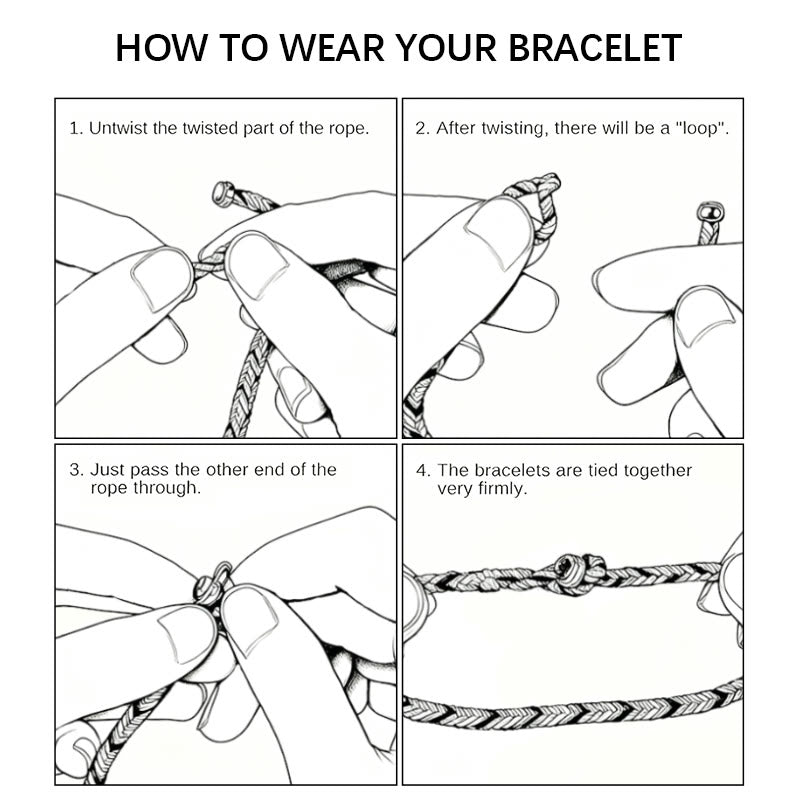 Luck Strength Colorful Rope Coin Bead Extra Thin Braided Bracelet