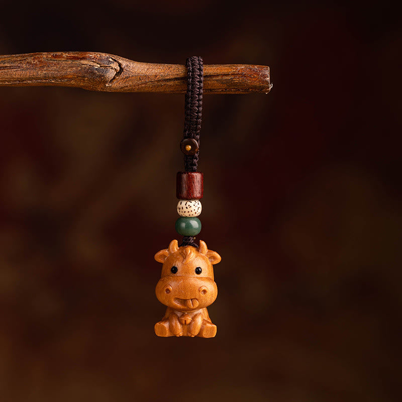 Nimara Ritual Year Of The Horse Red Sandalwood Star Moon Bodhi Seed Blessing Key Chain