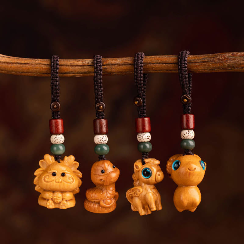 Nimara Ritual Year Of The Horse Red Sandalwood Star Moon Bodhi Seed Blessing Key Chain