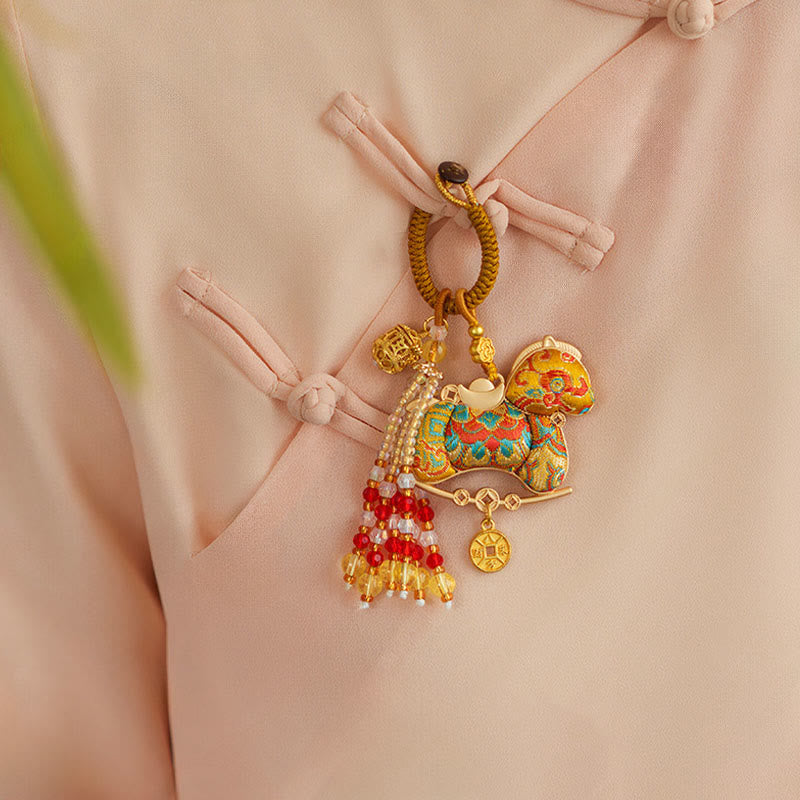 Nimara Ritual Year Of The Horse Embroidery Prosperity Key Chain