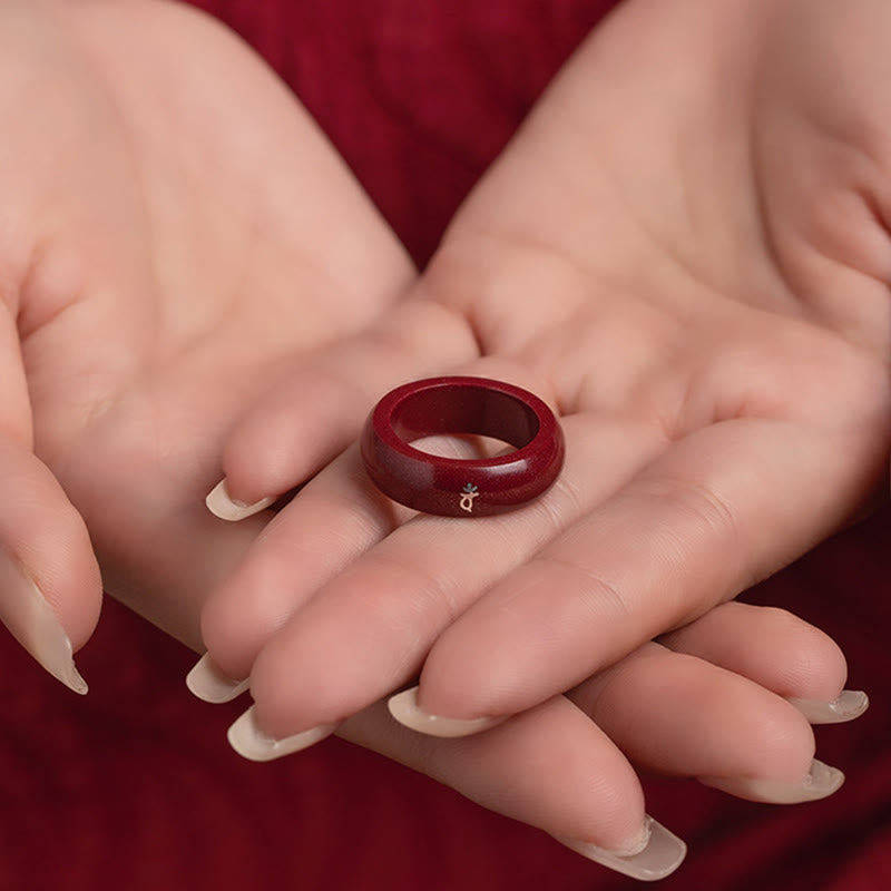 Nimara Ritual Chinese Zodiac Year Of The Horse Cinnabar Blessing Ring