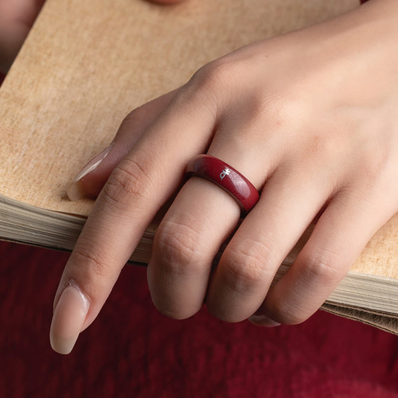 Nimara Ritual Chinese Zodiac Year Of The Horse Cinnabar Blessing Ring