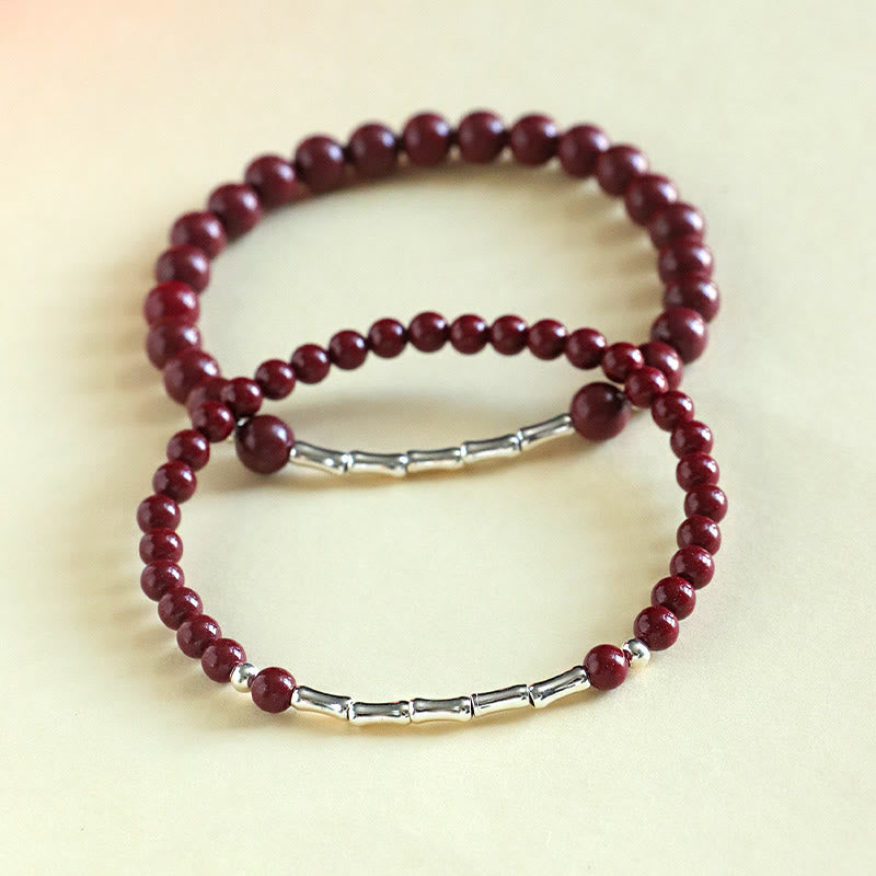 Nimara Ritual Cinnabar 925 Sterling Silver Calm Concentration Bracelet