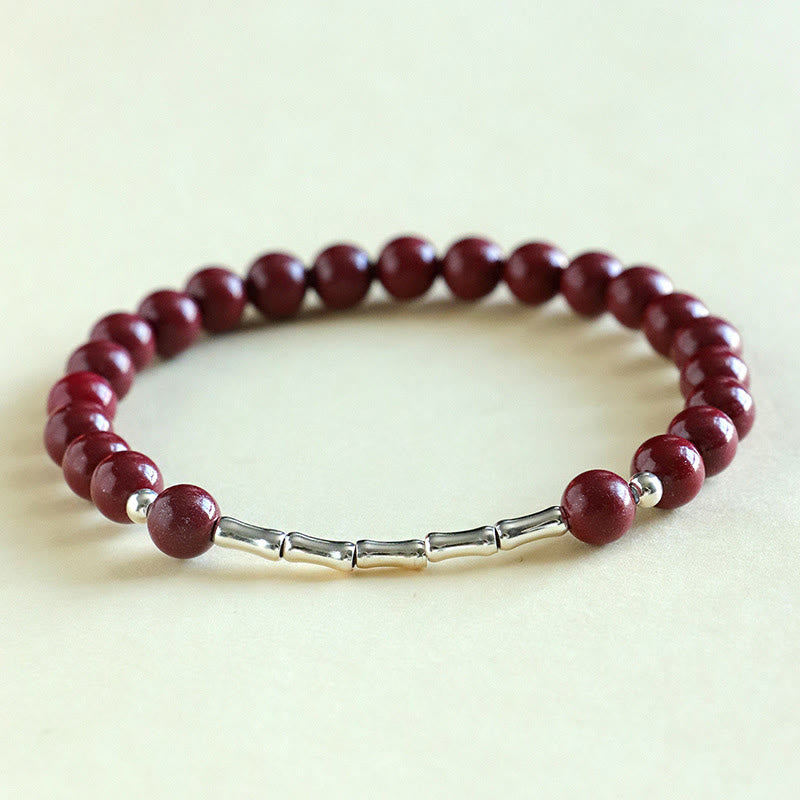 Nimara Ritual Cinnabar 925 Sterling Silver Calm Concentration Bracelet