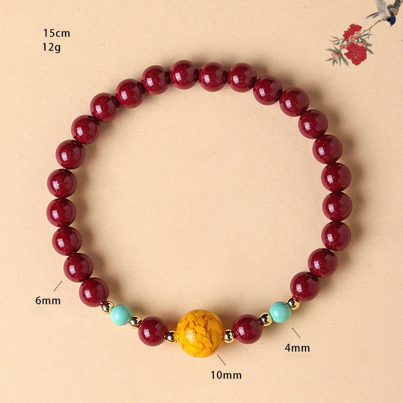 Nimara Ritual Cinnabar Turquoise Keep Away Evil Spirits Bracelet