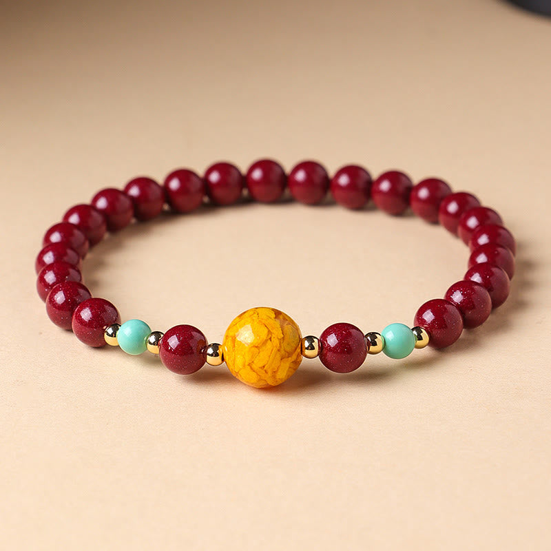 Nimara Ritual Cinnabar Turquoise Keep Away Evil Spirits Bracelet