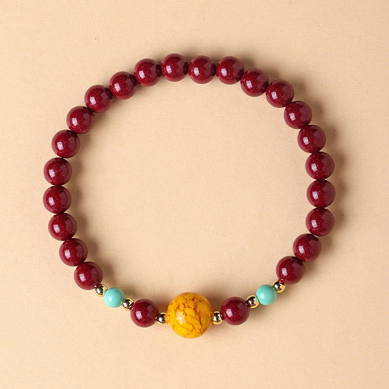 Nimara Ritual Cinnabar Turquoise Keep Away Evil Spirits Bracelet