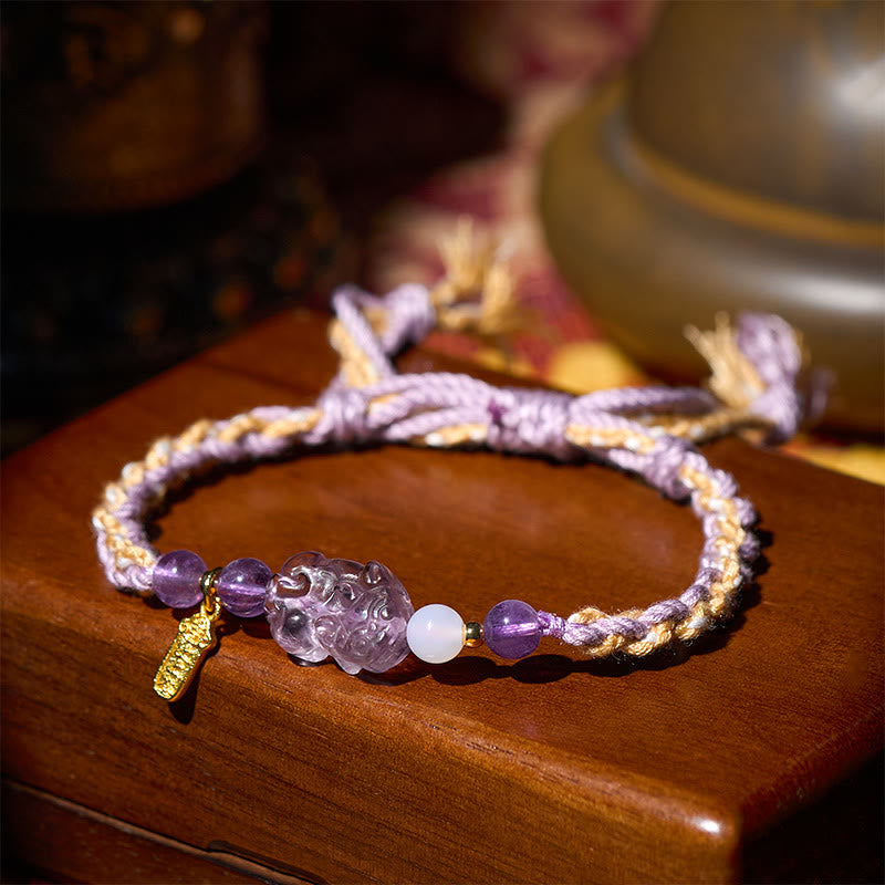 Nimara Ritual Amethyst Pixiu Balance Lucky Bracelet