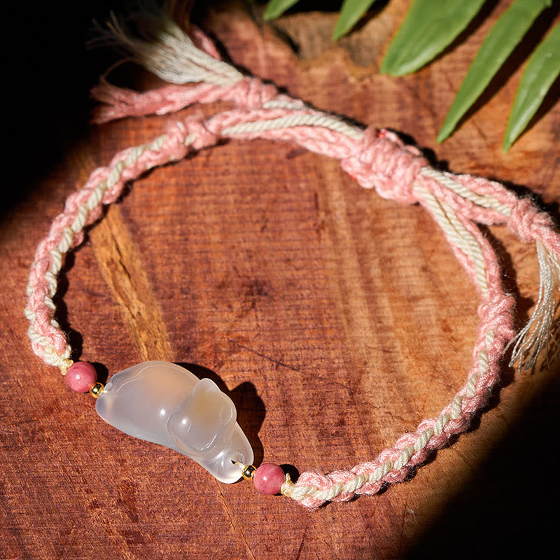 Nimara Ritual Chalcedony Cat Positive Harmony Bracelet
