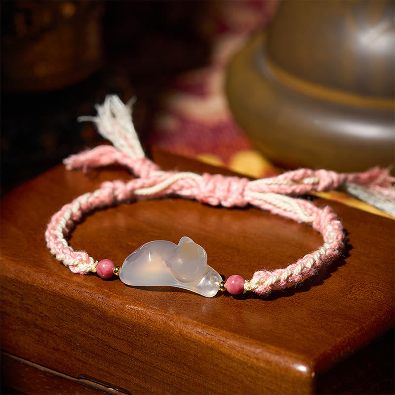 Nimara Ritual Chalcedony Cat Positive Harmony Bracelet