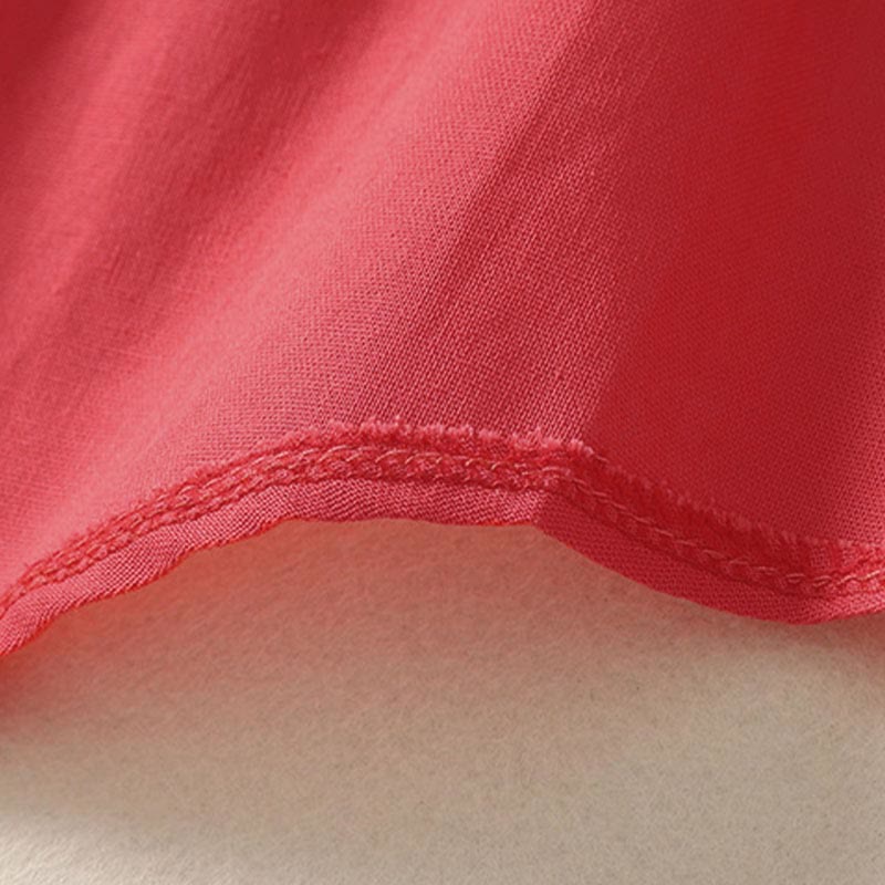 Nimara Ritual Summer Stand Collar Short Sleeve Plain Women's Buttons Cotton Shirt With Pocket