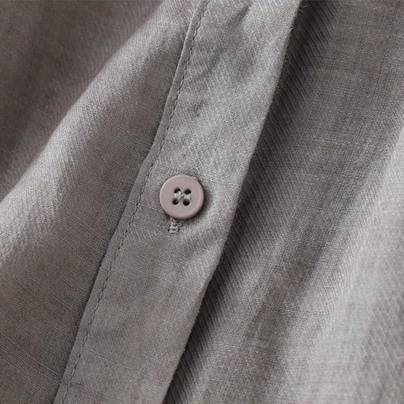 Nimara Ritual Plain Crew Neck Buttons Design Three Quarter Sleeve Women's Shirt
