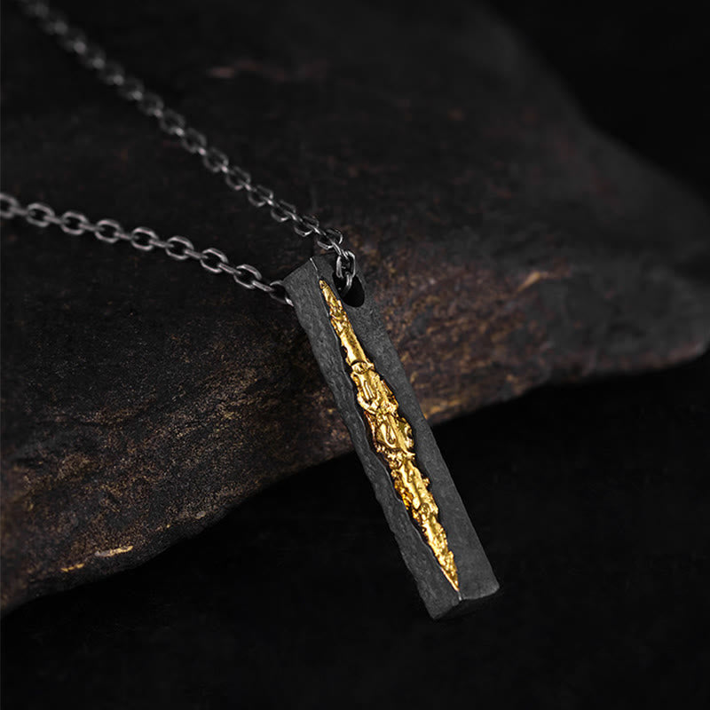 Nimara Ritual 999 Sterling Silver 999 Gold Om Mani Padme Hum Wisdom Necklace Pendant