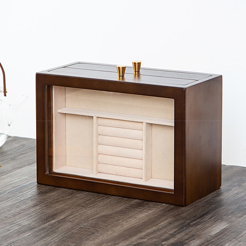 Nimara Ritual Retro Solid Wood Jewelry Box Jewelry Storage Box With Drawer