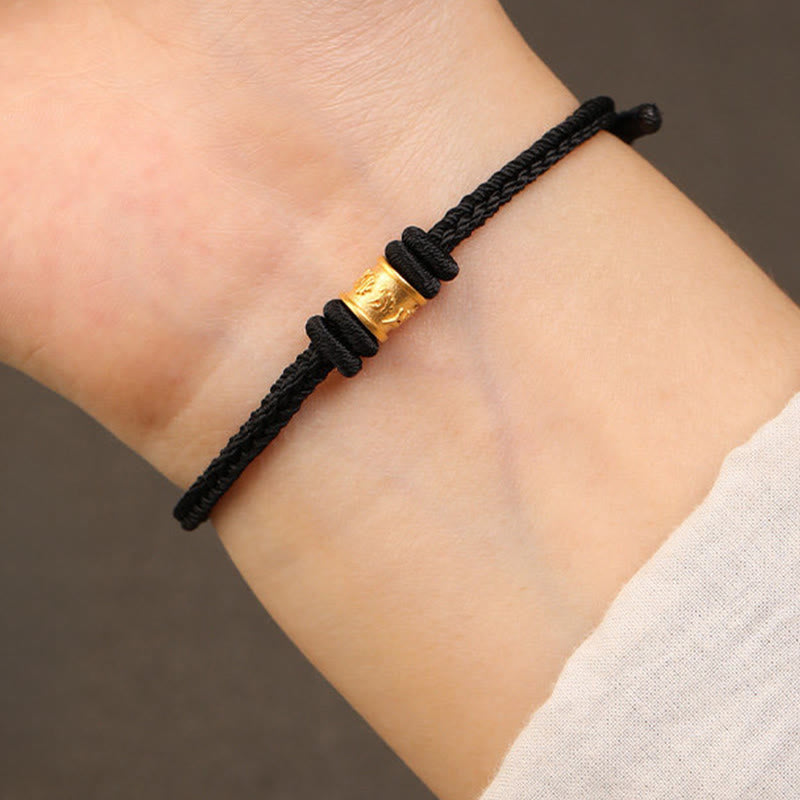 Nimara Ritual Tibet Handmade 999 Gold Om Mani Padme Hum Luck Protection Bracelet