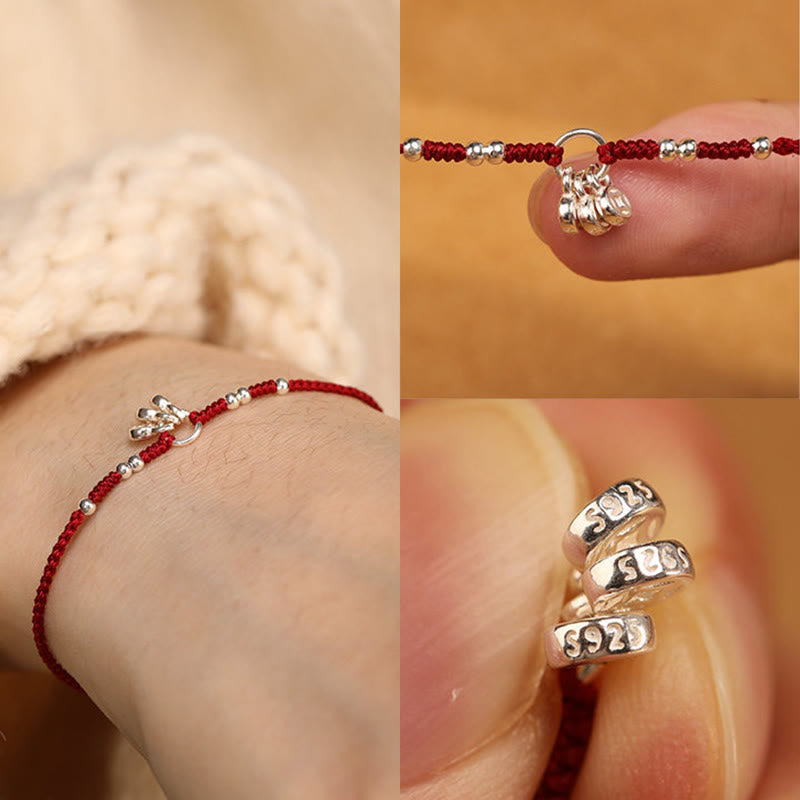 Nimara Ritual Handcrafted 925 Sterling Silver Copper Coins Design Protection Strength Ultra-Thin Bracelet Anklet