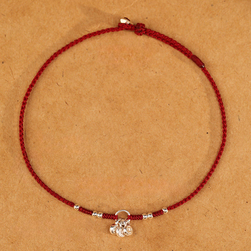 Nimara Ritual Handcrafted 925 Sterling Silver Copper Coins Design Protection Strength Ultra-Thin Bracelet Anklet