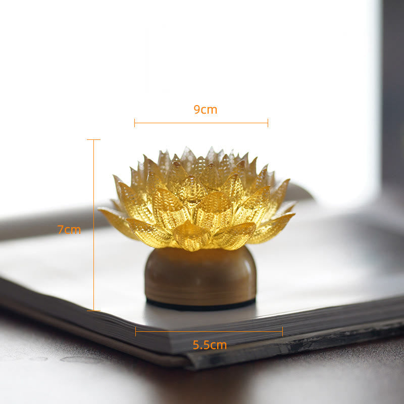 Nimara Ritual Lotus Liuli Glass Copper Brass New Begining Home Decoration
