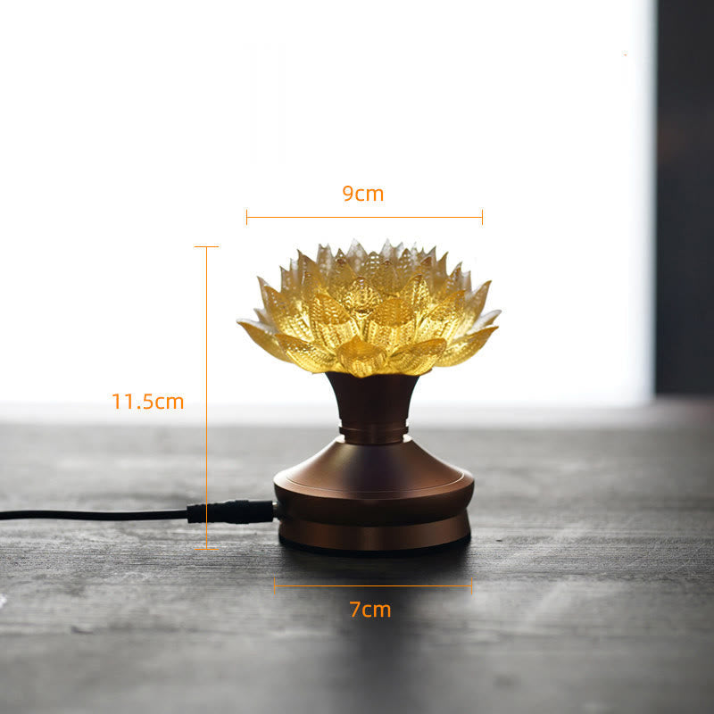 Nimara Ritual Lotus Liuli Glass Copper Brass New Begining Home Decoration
